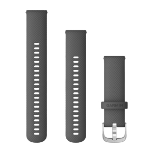 Garmin Silikon Schnellwechsel Armband 22mm, grau (010-12932-20) für Garmin Forerunner 265