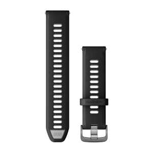 Garmin Silikon Schnellwechsel Armband 22mm, schwarz/grau (010-11251-A0) für Garmin Forerunner 265