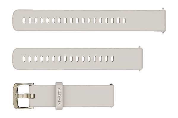 Garmin Schnellwechsel-Armband 18mm, elfenbeinfarben mit goldfarbener Schnalle (010-13256-04)