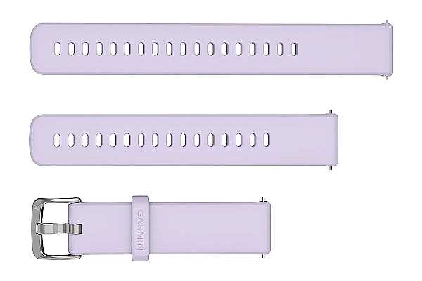 Garmin Schnellwechsel-Armband 18mm, lavendelblau mit silberfarbener Schnalle aus Edelstahl (010-13406-01) f�r Garmin Venu 3S