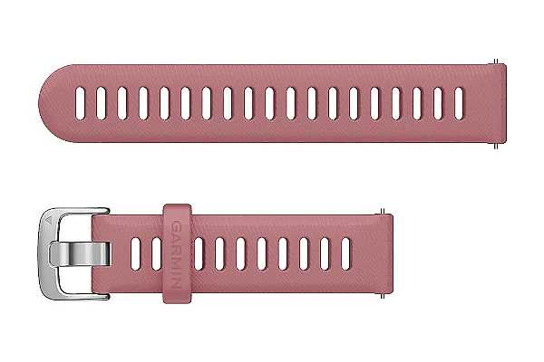 Garmin Schnellwechsel-Armband 18mm, rosa mit silberfarbener Schnalle aus Edelstahl (010-11251-3H)