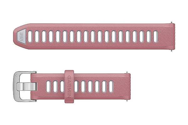 Garmin Schnellwechsel-Armband 18mm, rosa/wei� mit silberfarbener Schnalle (010-11251-A5)