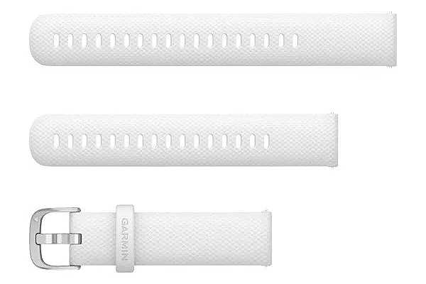 Garmin Schnellwechsel-Armband 18mm, wei� mit silberfarbener Schnalle (010-12932-0B)