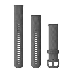 Garmin Silikon Schnellwechsel Armband 20mm, grau (010-13021-00) für Garmin Forerunner 245