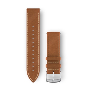 Garmin Leder Schnellwechsel Armband 20mm, hellbraun (010-12691-0A) für Garmin vivomove Style