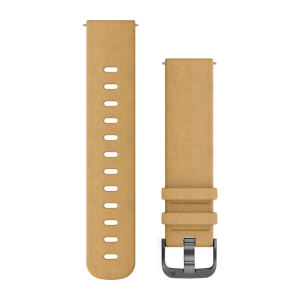 Garmin Leder Schnellwechsel Armband 20mm, hellbraun (010-12691-04) für Garmin Approach S12
