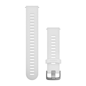 Garmin Silikon Schnellwechsel Armband 20mm, weiss mit Edelstahl Schließe (010-11251-1P) für Garmin Venu