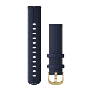Garmin Leder Schnellwechsel Armband 18mm, blau (010-12932-08) für Garmin Forerunner 255S