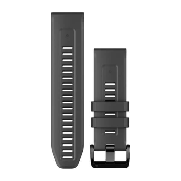 Produktbild von Garmin Silikon Armband QuickFit 26, graphit (010-13117-01) für Garmin fenix 7X, 6X, 5X