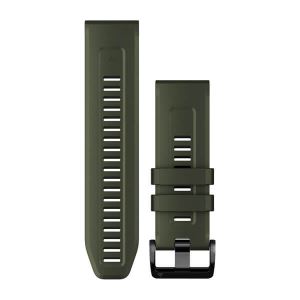 Garmin QuickFit 26 Silikon Armband, moosgrün (010-13117-03) für Garmin fenix 6X Pro Solar
