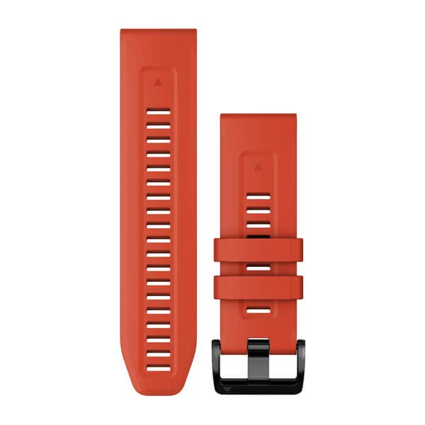 Produktbild von Garmin Silikon Armband QuickFit 26, rot (010-13117-04) für Garmin fenix 7X, 6X, 5X