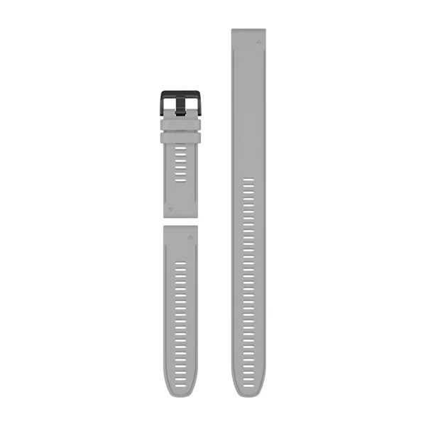 Produktbild von Garmin Silikon Armband Set QuickFit 26, grau (010-12904-00) für Garmin fenix 6X, 5X