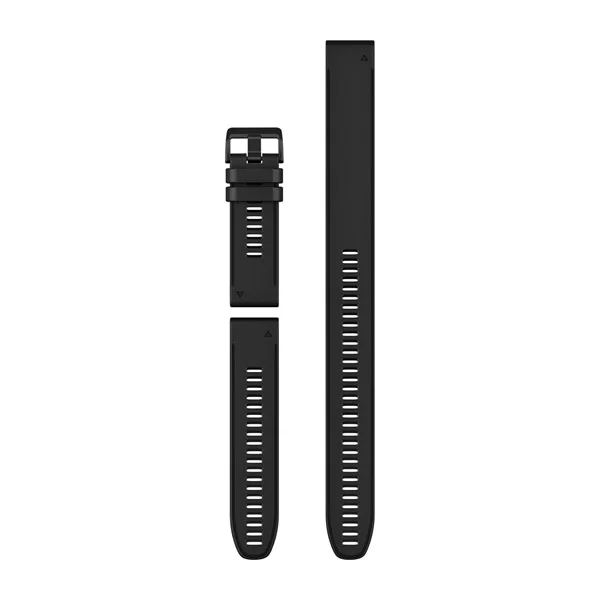 Produktbild von Garmin Silikon Armband Set QuickFit 26, schwarz (010-12907-00) für Garmin fenix 6X, 5X
