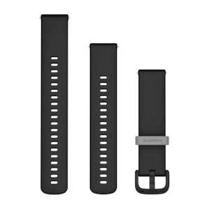 Garmin Silikon Schnellwechsel Armband 20mm, schwarz (010-12932-30) für Garmin Venu SQ 2