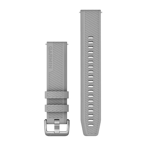 Produktbild von Garmin Silikon Schnellwechsel Armband 20mm, hellgrau (010-12925-00) für Approach S12/S40/S42, D2 Air, Forerunner 245/645, Venu/Sq, vivoactive 3, vivomove /HR/Luxe/Style/ 3