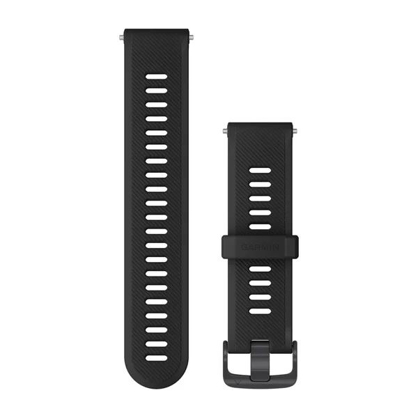 Produktbild von Garmin Silikon Schnellwechsel Armband 22mm, schwarz (010-11251-9B) für Garmin Forerunner 745