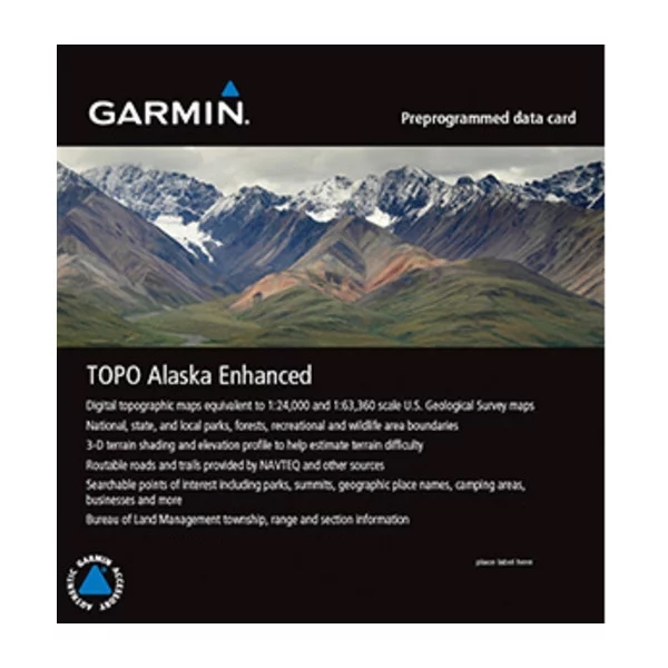 Produktbild von Garmin TOPO Alaska Enhanced auf Speicherkarte