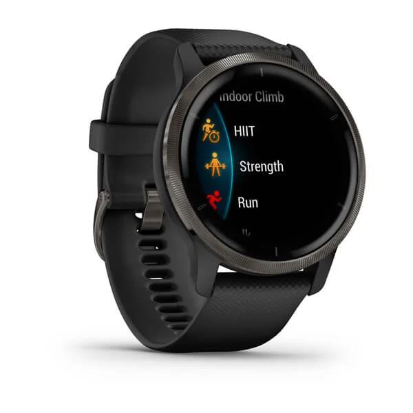 Produktbild von Garmin Venu 2, schwarz - GPS Fitness Smartwatch mit 1,3 Zoll Display für einen aktiven Lebensstil