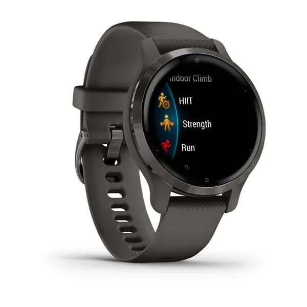 Produktbild von Garmin Venu 2S, schiefergrau - GPS Fitness Smartwatch mit 1,1 Zoll Display für einen aktiven Lebensstil
