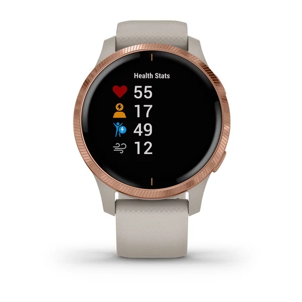 Produktbild von Garmin Venu, beige / rosegold - GPS Smartwatch mit brillantem Display für einen aktiven Lebensstil