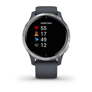 Garmin Venu, blau / silber - GPS Smartwatch mit brillantem Display für einen aktiven Lebensstil