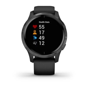 Garmin Venu, schwarz / schiefer - GPS Smartwatch mit brillantem Display für einen aktiven Lebensstil