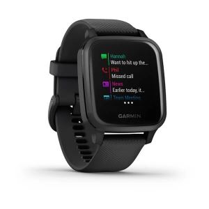 Garmin Venu Sq Music, schwarz/schiefer - GPS Smartwatch mit Musik-, Fitness- und Gesundheitsfunktionen