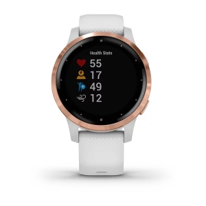 Garmin vivoactive 4s, rosegold mit weißem Armband - GPS Fitness Smartwatch mit effizientem Chroma Touchdisplay