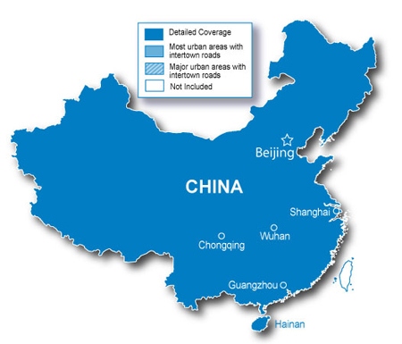 Garmin Kartenmaterial China auf Speicherkarte für Garmin GPSMap 276Cx