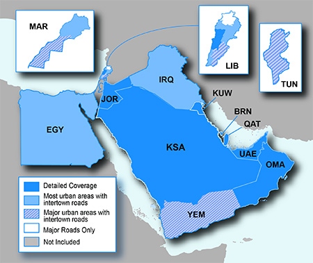 Garmin Kartenmaterial Naher Osten, Nordafrika auf Speicherkarte für Garmin Overlander