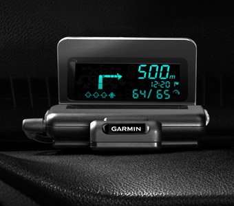 Garmin HUD Anzeigen Garmin HUD mit Entfernung und Geschwindigkeitsanzeige