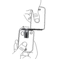 zum anbringen den Lederdeckel in das Schienensystem einfhren