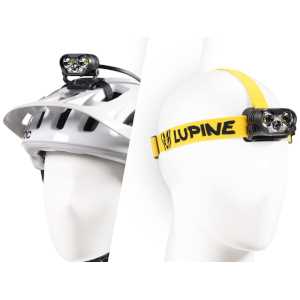 Lupine Blika All-in-One Helm- und Stirnlampe (Stirnband: gelb-schwarz) mit 2400 Lumen, 3.5 Ah SmartCore Akku + Bluetooth Fernbedienung