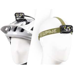 Lupine Blika All-in-One Helm- und Stirnlampe (Stirnband: oliv) mit 2400 Lumen, 3.5 Ah SmartCore Akku + Bluetooth Fernbedienung