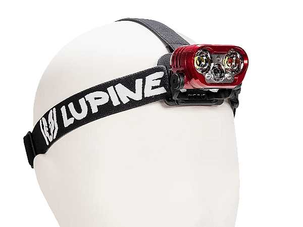 Lupine Blika, rot RX4 SC Stirnlampe (Stirnband: schwarz) mit 2400 Lumen, 3.5 Ah SmartCore Akku (FastClick) + Bluetooth Fernbedienung