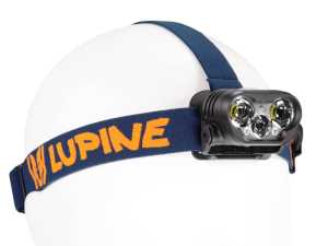 Lupine Blika RX4 Stirnlampe (Stirnband: blau-orange) mit 2400 Lumen, 3.5 Ah HardCase Akku (FastClick) + Bluetooth Fernbedienung