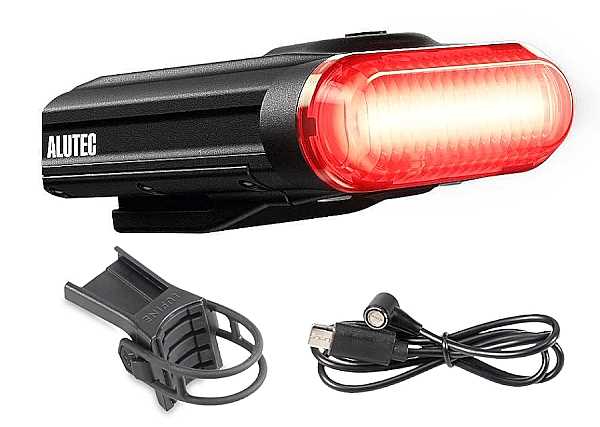 Lampenset: Lupine C14 Mag Fahrrad R�cklicht mit Bremslichtfunktion,  USB-C Ladekabel und magnetische Sattelst�tzen Halterung