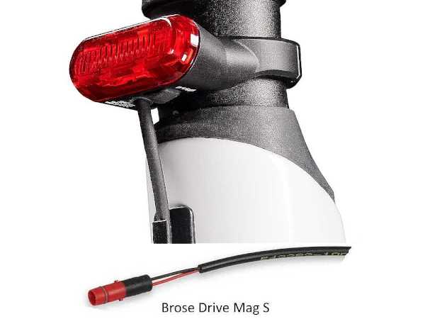 Lupine C14 - E-Bike R�cklicht mit Bremslicht f�r Brose Drive Mag S Motor, Sattelst�tzen Halterung