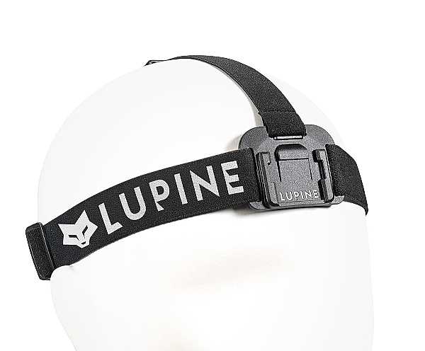 Lupine FrontClick Stirnband mit FastClick Akkuhalter, schwarz (1048X)
