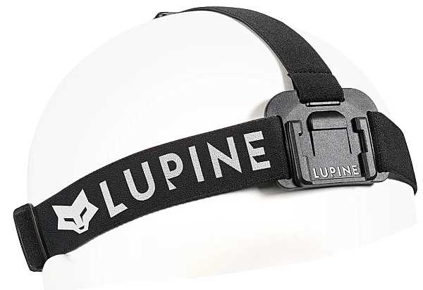 Lupine FrontClick Stirnband mit FastClick Akkuhalter, schwarz (1048X)