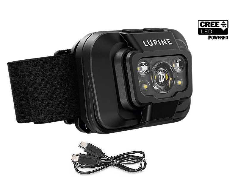 Lupine Penta Stirnlampe (4500K) mit Ladekabel USB-C