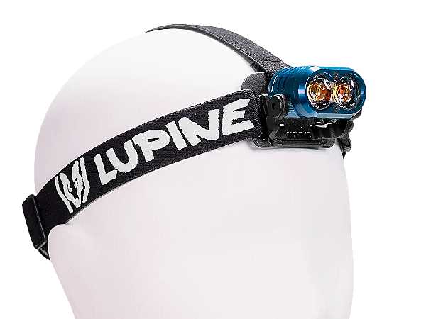 Lupine Piko, blau RX4 SC Stirnlampe (Stirnband: schwarz) mit 2100 Lumen, 3.5 Ah SmartCore Akku (FastClick) + Bluetooth Fernbedienung