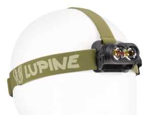 Lupine Piko RX4 Stirnlampe (Stirnband: oliv) mit 2100 Lumen, 3.5 Ah HardCase Akku (FastClick) + Bluetooth Fernbedienung