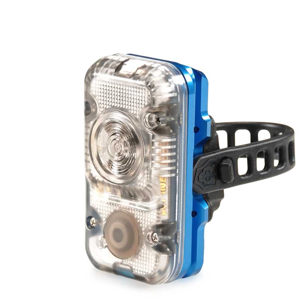 Produktbild von Lupine Rotlicht, blau (StVZO) Fahrradrücklicht mit 40 Lumen, integrierter Akku und Bremslichtfunktion