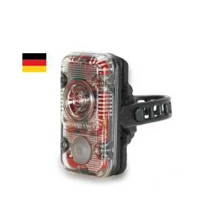 Lupine Rotlicht (StVZO) Fahrradrücklicht mit 40 Lumen, integrierter Akku und Bremslichtfunktion
