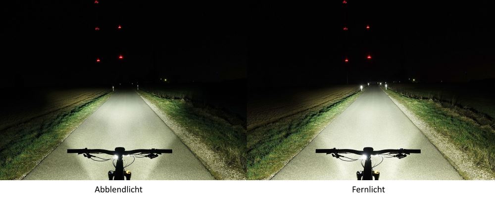 Lupine SL AX Lichtbild Lupine SL AX Leuchtstufen auf Feldweg