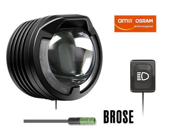 Lupine SL F - E-Bike Frontlicht mit 1300 Lumen Fernlicht, Lenkerhalter 31.8mm f�r E-Bikes mit Brose Motor