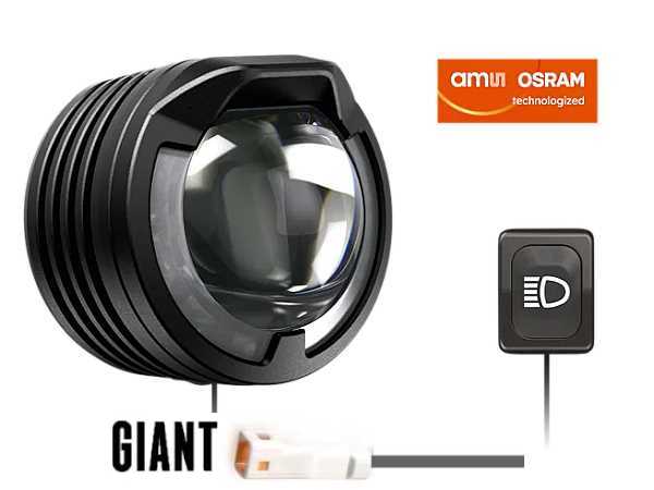 Lupine SL F - E-Bike Frontlicht mit 1300 Lumen Fernlicht, Lenkerhalter 31.8mm f�r E-Bikes mit Giant Motor