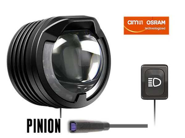 Lupine SL F - E-Bike Frontlicht mit 1300 Lumen Fernlicht, Lenkerhalter 31.8mm f�r E-Bikes mit Pinion Motor