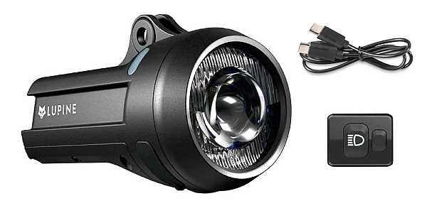 Lupine SL Grano F Akku Fahrradlampe mit 1100 Lumen Fernlicht und Bluetooth Fernbedienung, USB-C Ladekabel